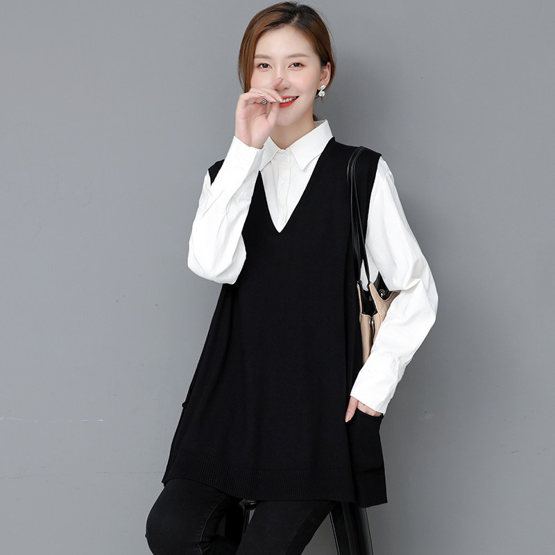 200斤大码背心女装秋冬马甲胖MM毛衣无袖针织衫韩版宽松春秋坎肩