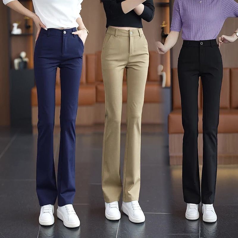 西装微喇裤女士裤子2025春秋新款显瘦高腰垂坠感秋季裤子休闲女裤