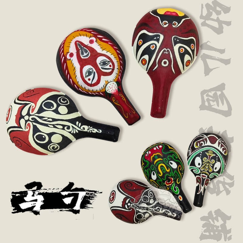 马勺面具成品装饰,幼儿园加大厚彩纯手H绘面具,色彩鲜艳,创设赶工