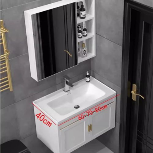 太空铝浴室柜落地柜组合宽度40CM新款吊柜平面浴室柜60/70/80CM