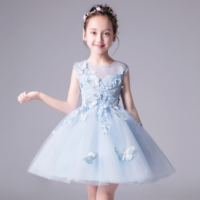 女童礼服小女孩钢琴演奏表演演出服儿童高端洋派蓬蓬纱公主裙春夏