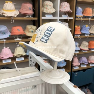 帅气男孩帽子嘟嘟啦春秋纯棉婴儿遮阳帽洋气百搭宝宝鸭舌帽软帽檐