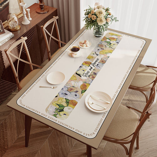 餐桌垫防油防水pvc软玻璃防烫耐高温家用长方形桌面保护垫免洗