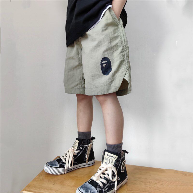 男童速干短裤夏季2024新款帅气男孩轻薄透气运动五分裤儿童沙滩裤