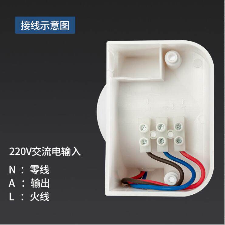球形红外线人体感应开关110V220VH人体红P外感应器户外防水智能