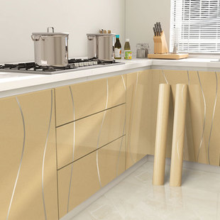 厨房橱柜翻新改造贴纸防水防潮防油自粘烤漆加厚旧柜子Z家具改色