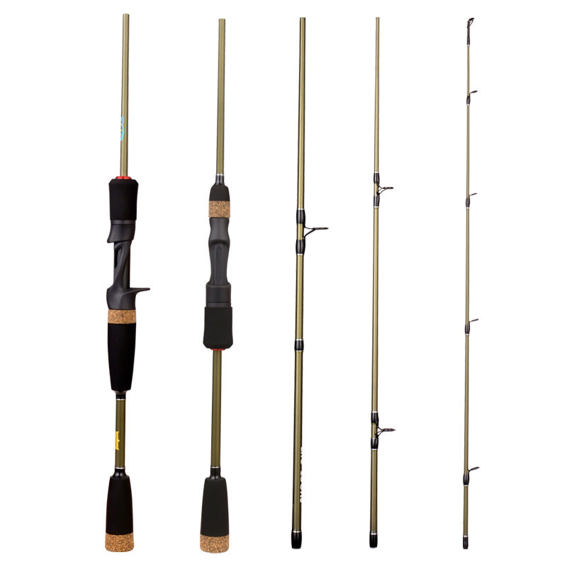 路亚竿短节插节鱼竿海杆碳素直柄枪柄G水滴轮纺车轮便携.式四节套