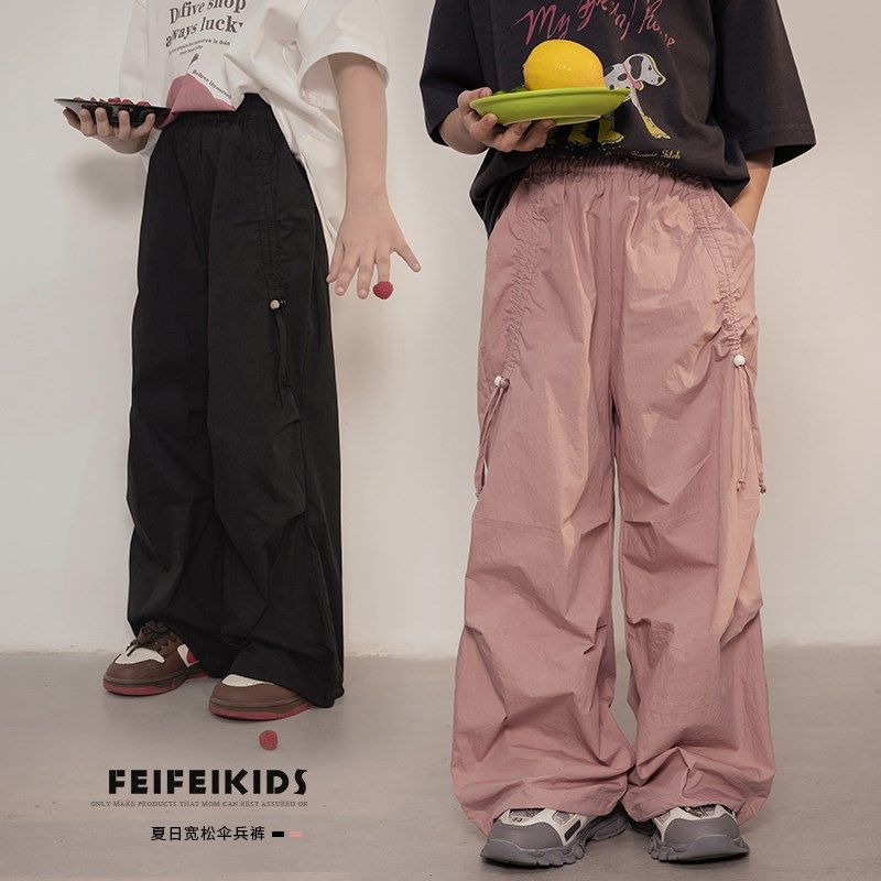 女童工装裤2025夏季新款儿童宽松直筒薄款休闲裤百搭童装裤子春季,童装/婴儿装/亲子装,裤子,淘宝优惠券,粉丝福利购,淘宝优惠卷