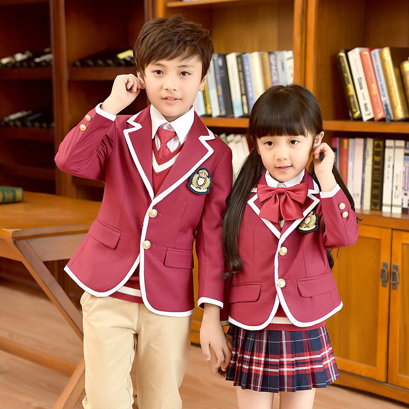 小学生西装校服套装2023新款秋冬季英伦学院风男女班服幼儿园园服