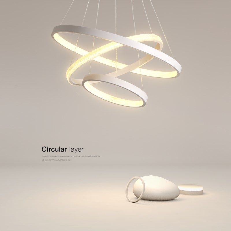 吊灯led客厅灯现代简约圆环创意北欧大厅餐厅灯大气主卧室灯灯具,家装灯饰光源,客厅吊灯,淘宝优惠券,粉丝福利购,淘宝优惠卷