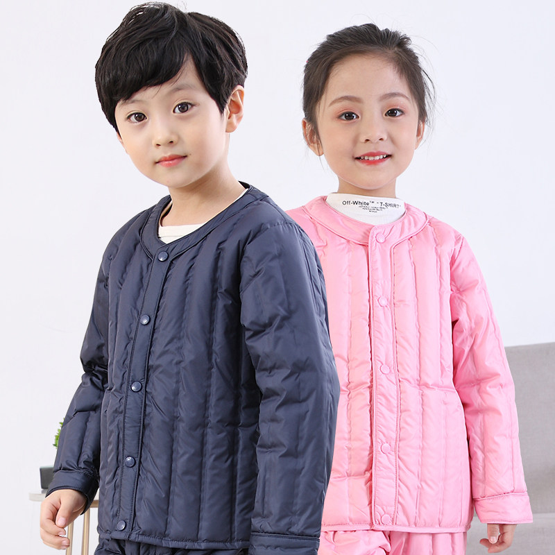 儿童羽绒服轻薄款宝宝冬装小学生校服羽绒内胆外套男女童保暖童装