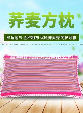 老粗布长方型枕头荞麦壳枕芯荞V麦皮学生枕头