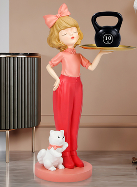 现代简约特大号高110CM女孩落地摆件客厅门口电视柜沙发旁装饰品