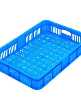 大号塑料筐蓝白色面包筐 575-105矮塑胶框摆地摊周转筐冷链食品筐