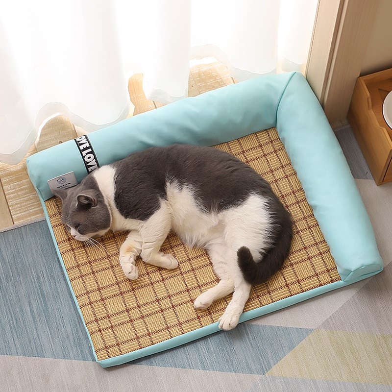 直销夏季猫窝狗窝凉席垫宠物床可拆洗不R粘毛宠物用品一件