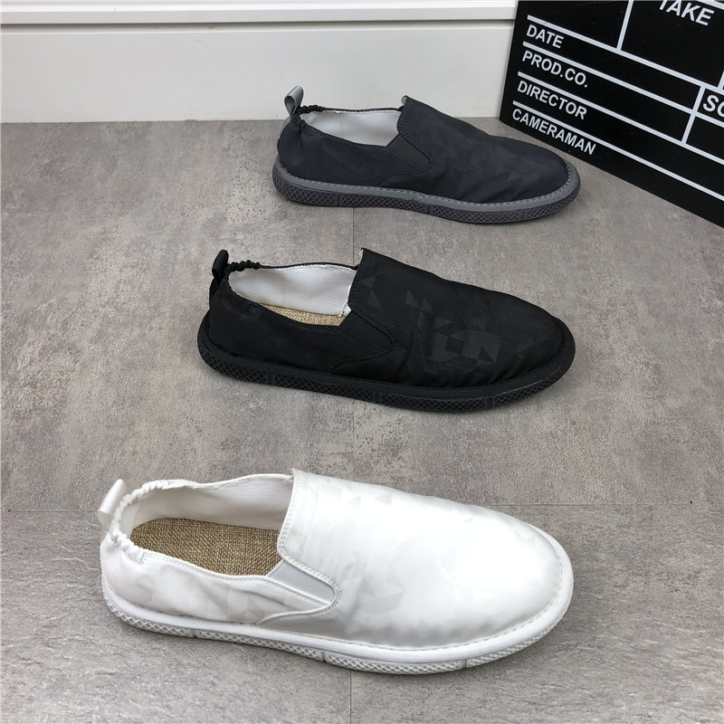夏季低帮新款套脚布面透气软底布鞋舒适懒人鞋百搭休闲鞋潮流男鞋