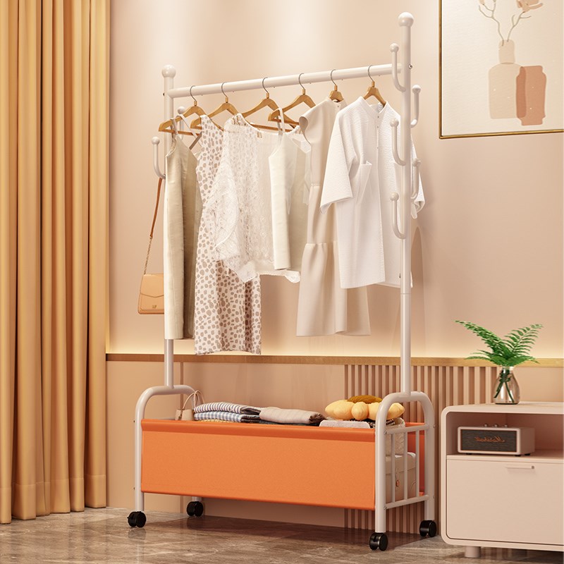 衣帽架落地卧室挂衣架可移动家用室内网红轻奢晾衣服架子简易衣架