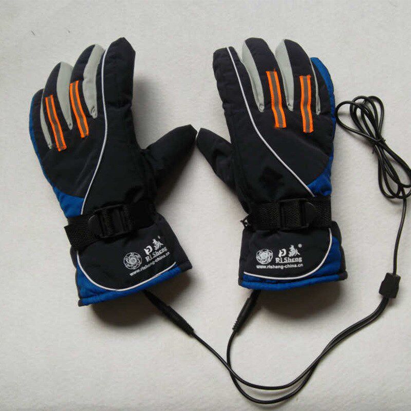 摩托车情侣五指电热手套智能加热赛车钓鱼登山电热手套定 制