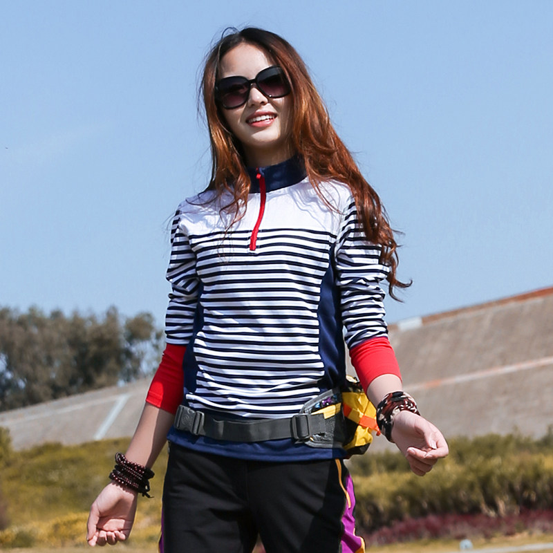 户外速干衣女长袖T恤上衣拼色修身显瘦防晒吸汗透气运动登山徒步,户外/登山/野营/旅行用品,速干T恤,淘宝优惠券,粉丝福利购,淘宝优惠卷