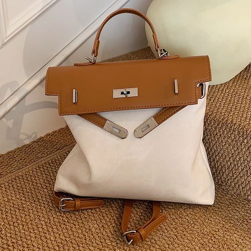 韩版小众休闲水桶包包女包2025新款大容量通P勤小背包学生双肩包