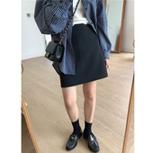包臀短裙春装 裙托腹休闲时尚 显瘦黑色西装 孕妇半身裙子春秋2023款