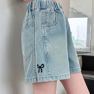 夏季 儿童外穿热裤 薄韩式 街头裤 v10岁学生夏季 女孩牛仔短裤