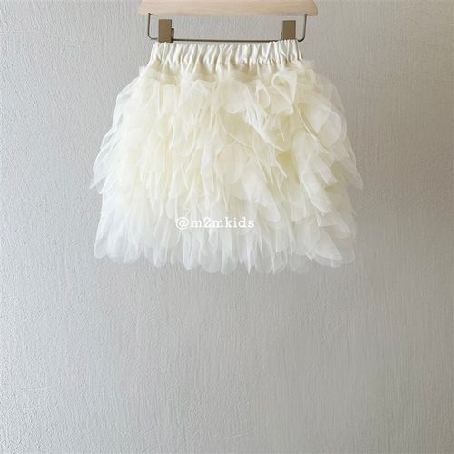 2025断码新款女m童公主裙叠芭蕾半身裙儿童蛋糕裙 花瓣网纱半身裙