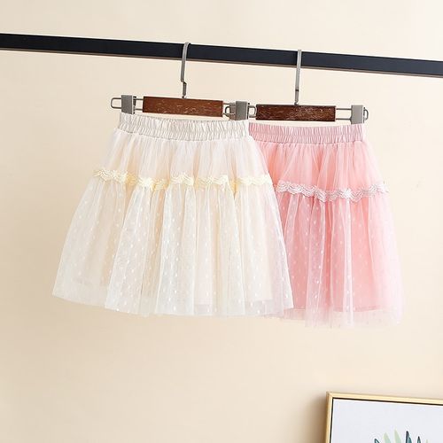 韩版童装夏女童蕾丝网纱半身裙儿童洋气公主M蛋糕裙宝宝蓬蓬短裙