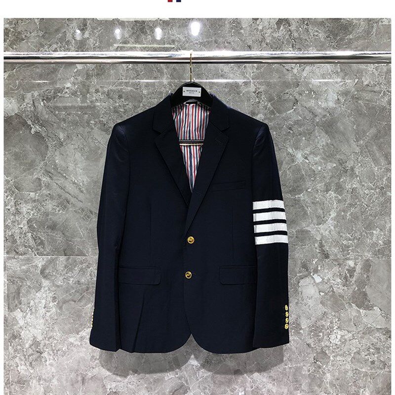 春秋男女情侣款四条杠tb西服长袖外套休闲修O身时尚白领休闲上班