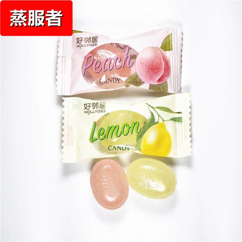 好邻居水果季网红白桃柠檬糖硬糖水果糖散装休闲 零食结婚庆喜糖