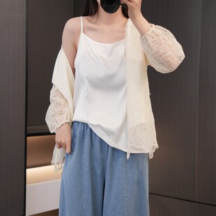 胖妹妹显白显U瘦气质百搭内 夏季 200斤大码 小众真丝凉爽小吊带衫