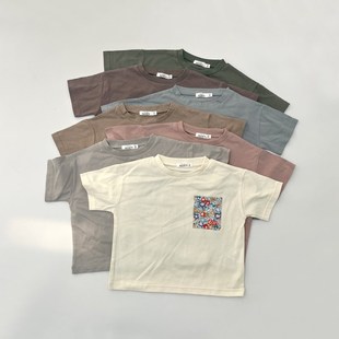 T恤上衣汗衫 日单 男女童宝宝纯棉宽松短袖 多色可选 好c穿到飞起