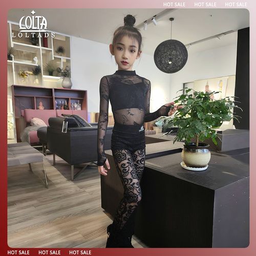 洛利塔春秋儿童表演舞蹈r拉丁舞服少儿网红拉丁练功服女童练习裤