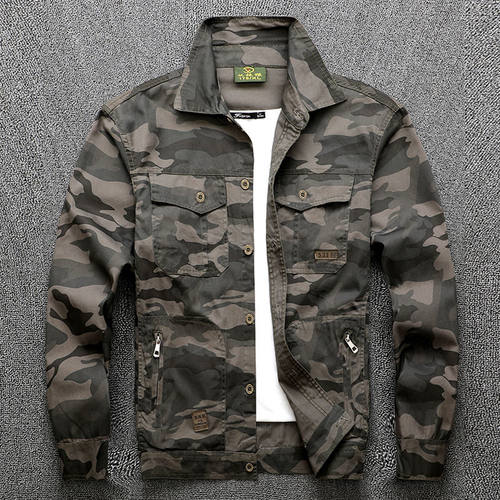 夏季薄款纯d棉工作服套装/单上衣耐磨耐脏户外劳保服迷彩工装外套