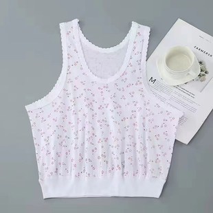 坎肩女装 200斤中老年夏G天薄款 纯棉婆婆上衣 背心加肥大码 妈妈短款