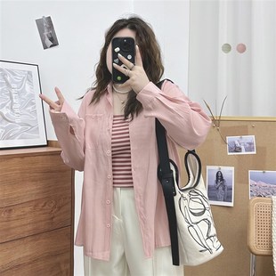 宽松休闲衬衫 2024春夏新款 韩版 胖mm时尚 条纹吊带两件套套 加大n码