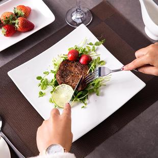 牛排盘子刀叉勺全套创意陶瓷牛排盘西餐盘子家用餐盘 西餐餐具套装