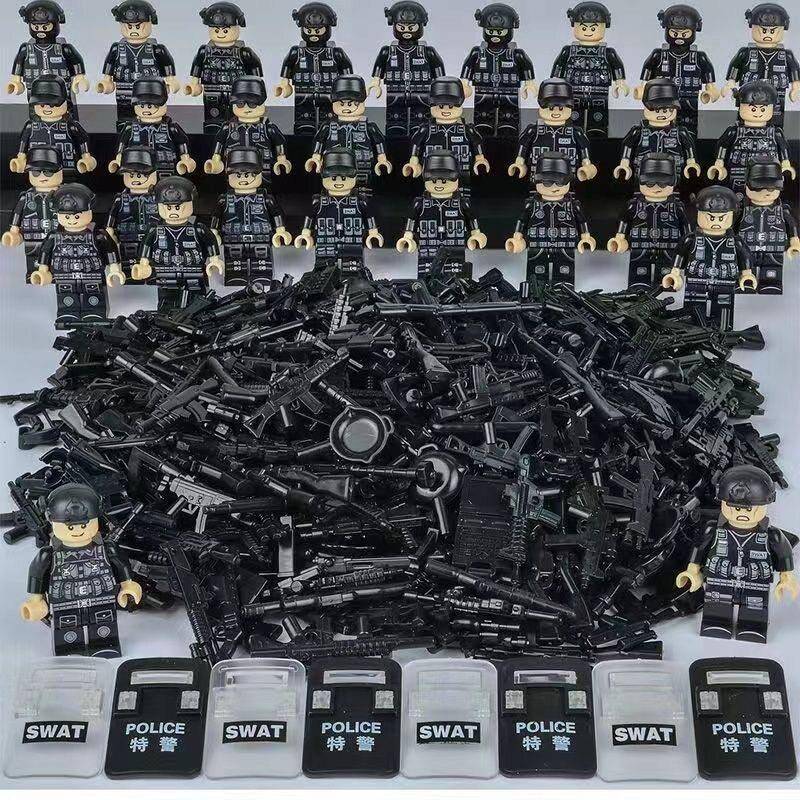 兼容樂军事积木特种兵人仔士兵警察特警小人偶孩拼装玩具