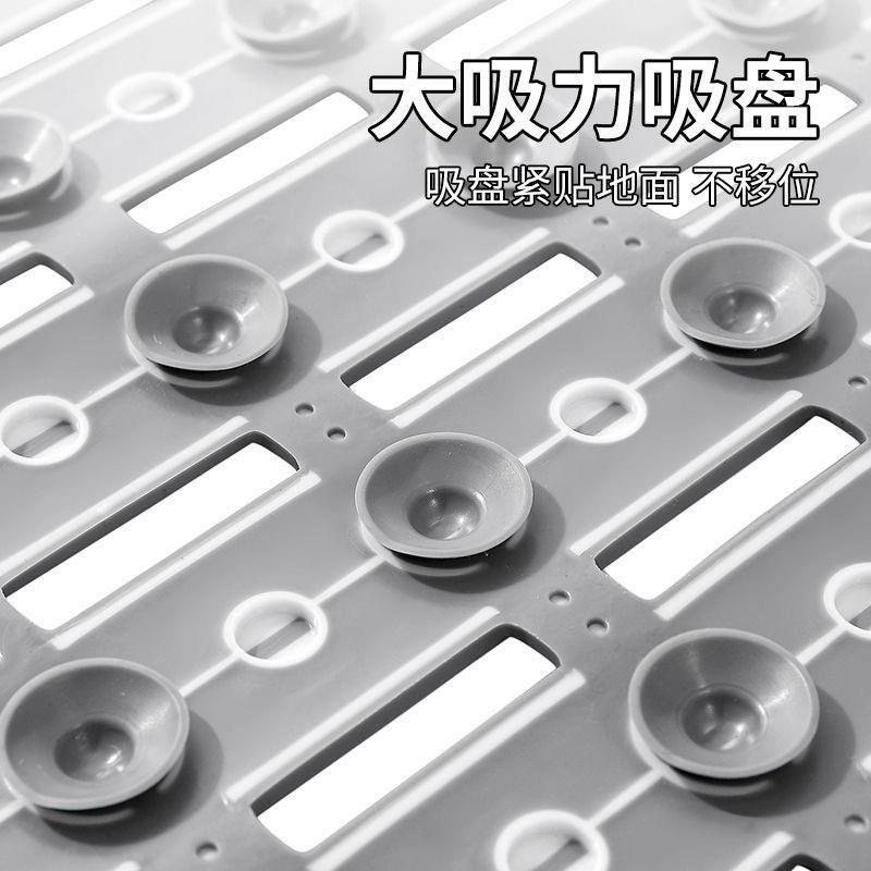 竹条沥水浴室防滑垫可折叠家用淋浴房强力吸盘老人小孩防摔脚垫子