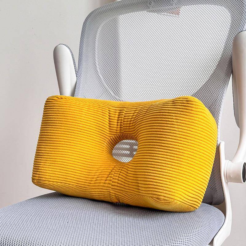 办公室趴睡枕灯芯绒座椅靠枕学生护腰靠垫孕妇靠背汽车小腰枕