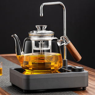 煮茶器喷淋式 蒸汽自动上水电陶炉2024新款 L无铅玻璃烧水泡茶电茶