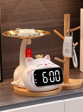 轻奢高档钥匙收纳k摆件入户玄关鞋柜时钟摆件乔迁新居礼品搬家礼