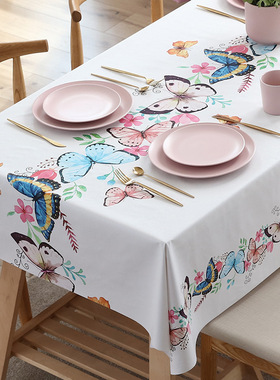 新款 民族风加厚防水桌布长方网红家用台布茶几布pvWc桌垫免洗防