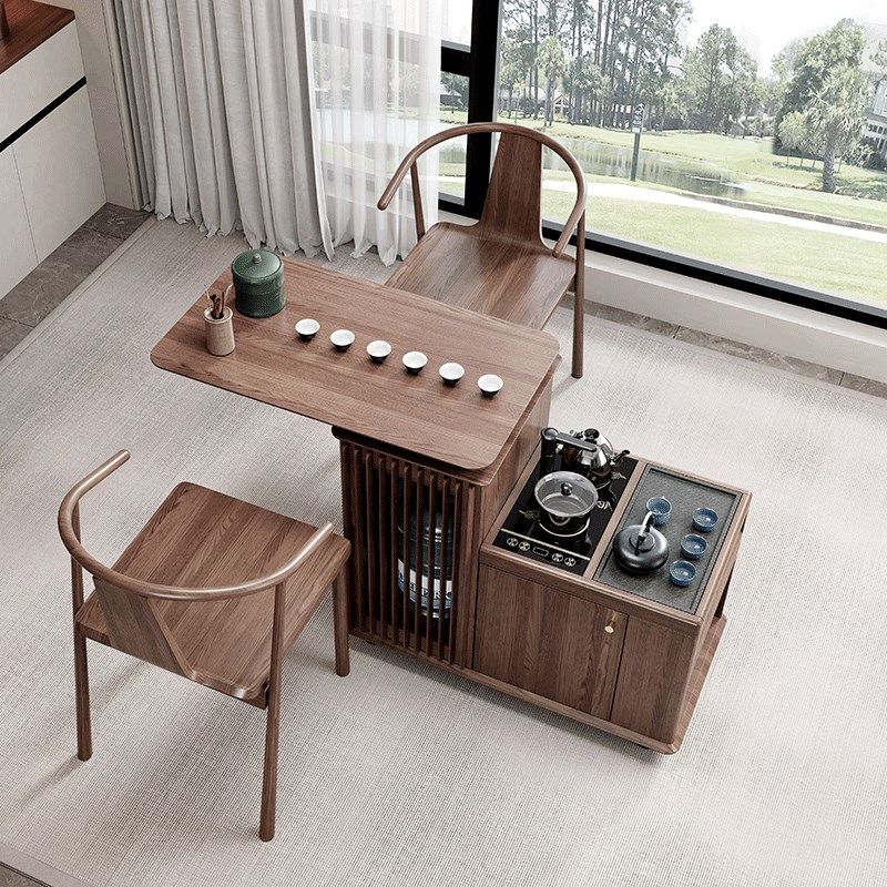 全实木移动茶车家用客厅沙发边几旋转功夫茶桌乌金石泡茶喝茶台,住宅家具,家用茶台/茶桌,淘宝优惠券,粉丝福利购,淘宝优惠卷