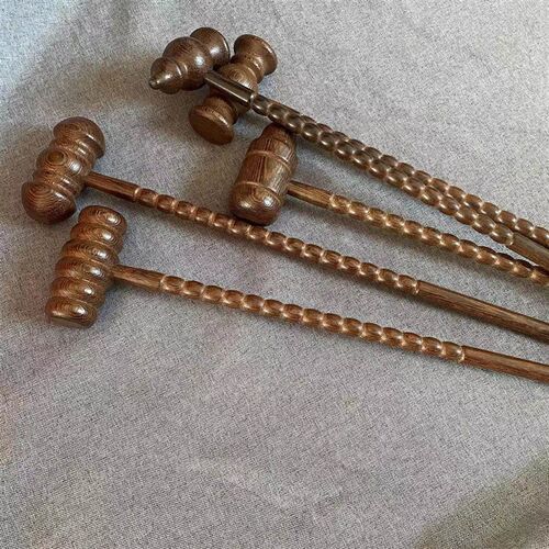 按摩锤鸡翅木按摩棒捶肩背敲打器经络H穴位肩颈拍打棒敲背锤子神