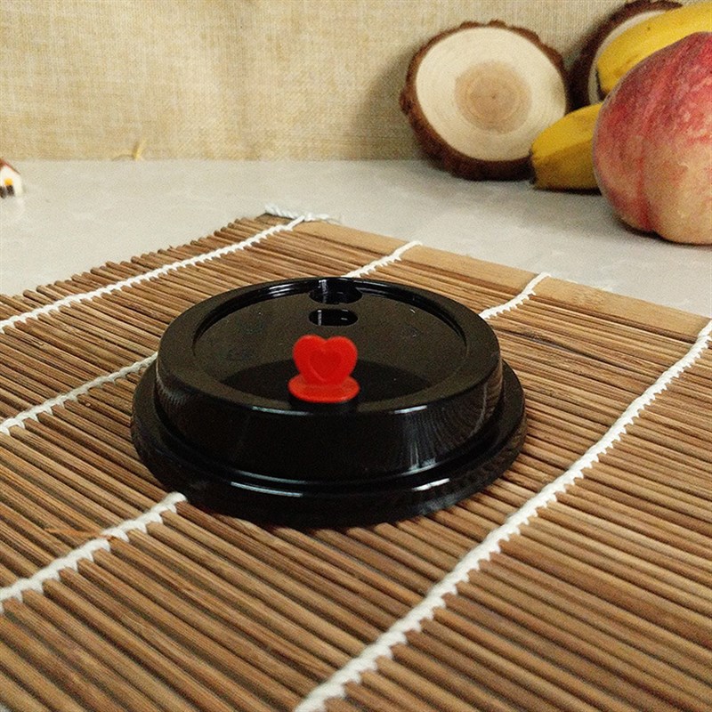 注塑盖PP一次性90口径杯盖白色黑色透明注塑盖咖啡奶茶杯盖
