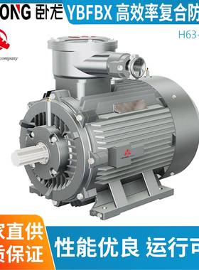 WOLONG卧龙南阳防爆YBFBX低压复合防爆三相异步电机厂家直供