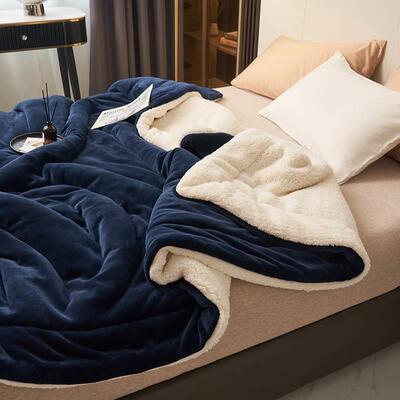 Thick Blanket Warm Sofa Bed Cover Duvet Bed Bedspread 绒毛毯