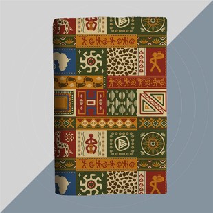 古埃及文创手绘拼纹颜值笔记本活页布艺书皮手帐本保护