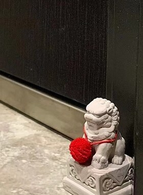 迷你看门狮迷你小狮子绣球狮装饰品石雕水泥狮一对狮子石